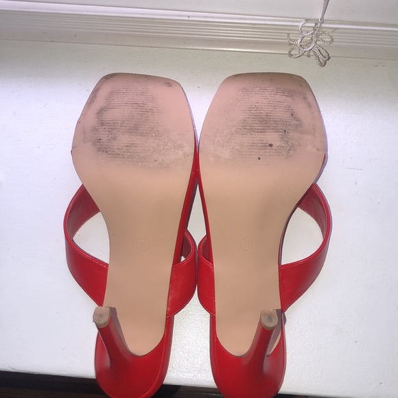 Square Open Toe Heeled Flip Flop Thong Sandal - Picture 5 of 5